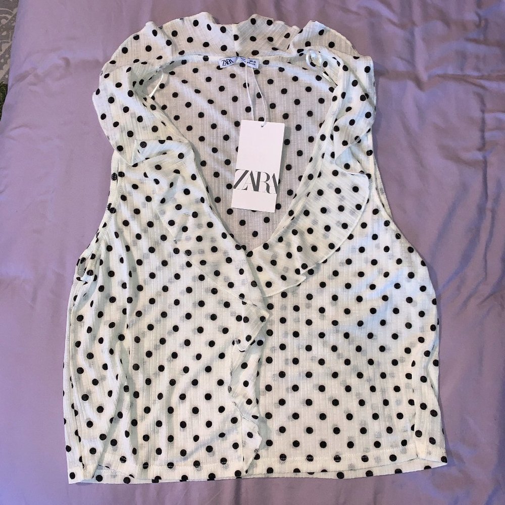 NWT Zara Polka Dot Top